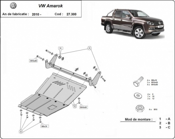 Unterfahrschutz für Motor der Marke Volkswagen Amarok