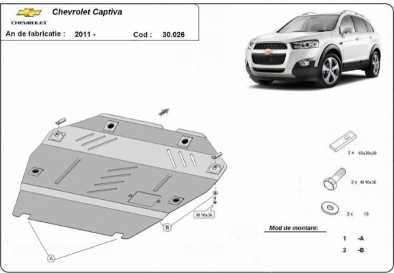 Unterfahrschutz für Motor der Marke Chevrolet Captiva