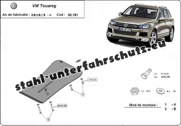 Stahl Getriebe Schutz für  VW Touareg 7P