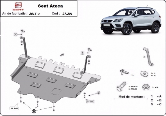Unterfahrschutz für Motor der Marke Seat Ateca