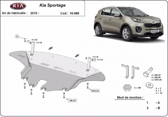 Unterfahrschutz für Motor der Marke Kia Sportage