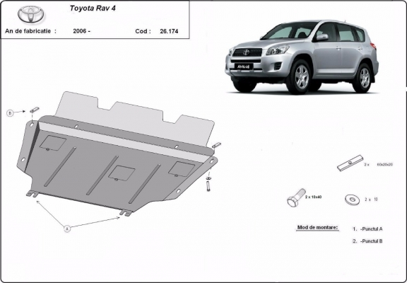 Unterfahrschutz für Motor der Marke Toyota RAV 4 diesel