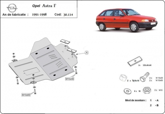 Unterfahrschutz für Motor der Marke Opel Astra F