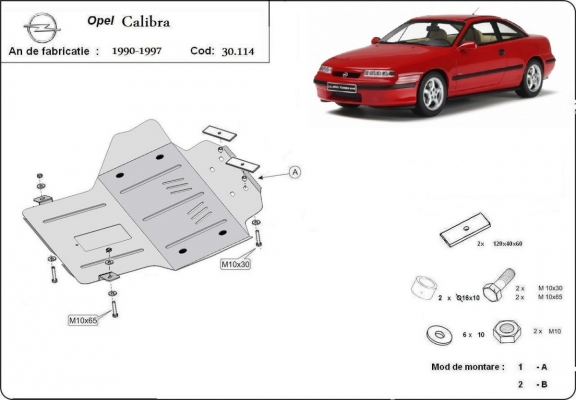 Unterfahrschutz für Motor der Marke Opel Calibra