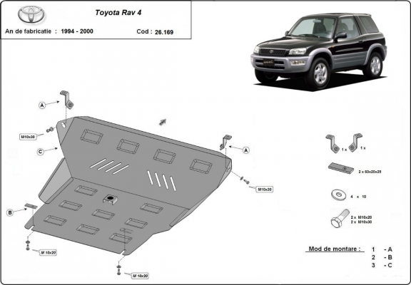 Unterfahrschutz für Motor der Marke Toyota RAV 4