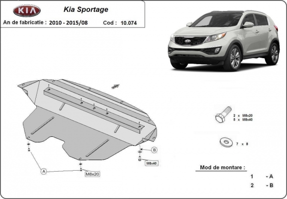 Unterfahrschutz für Motor der Marke Kia Sportage