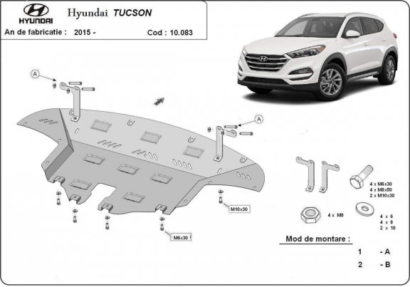 Unterfahrschutz für Motor der Marke Hyundai Tucson