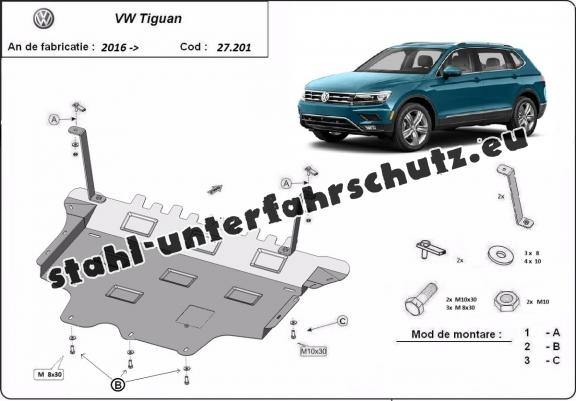 Unterfahrschutz für Motor der Marke VW Tiguan