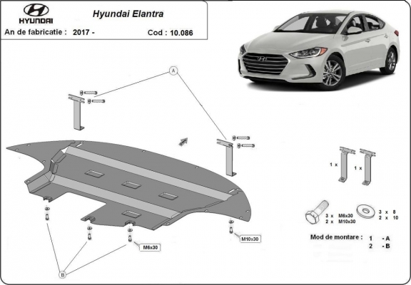 Unterfahrschutz für Motor der Marke  Hyundai Elantra