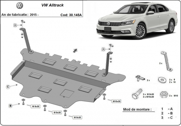 Unterfahrschutz für Motor der Marke VW Passat Alltrack - Automatikgetriebe