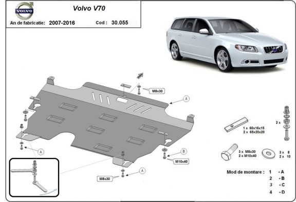 Unterfahrschutz für Motor der Marke Volvo V70