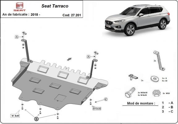 Unterfahrschutz für Motor der Marke Seat Tarraco