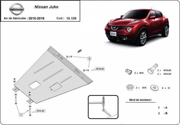 Unterfahrschutz für Motor der Marke Nissan Juke