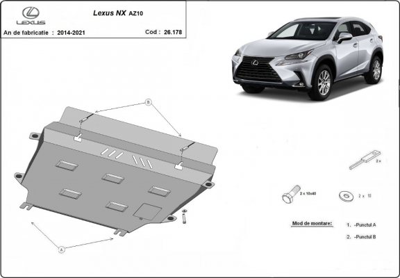 Unterfahrschutz für Motor der Marke Lexus NX AZ10