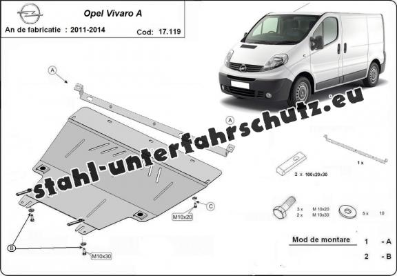 Unterfahrschutz für Motor der Marke Opel Vivaro A (2011-2014)