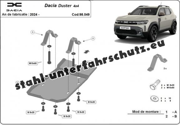 Aluminium Differentialschutz für Dacia Duster 4x4