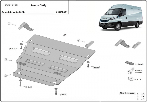 Unterfahrschutz für Motor der Marke Iveco Daily 7