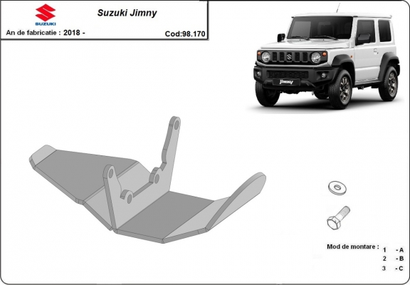 Stahl Differentialschutz für Suzuki Jimny
