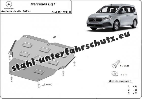Aluminium Unterfahrschutz für Motor der Marke Mercedes EQT
