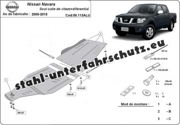 Aluminium Getriebe Schutz für Nissan Navara