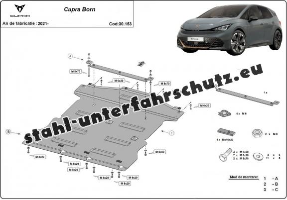 Unterfahrschutz für Motor der Marke Cupra Born