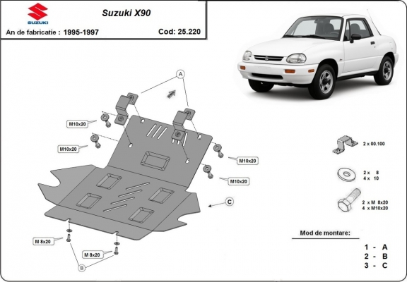 Unterfahrschutz für Motor der Marke Suzuki X90