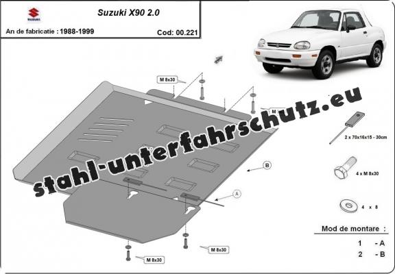 Stahl Getriebe Schutz für  Suzuki X90 2.0