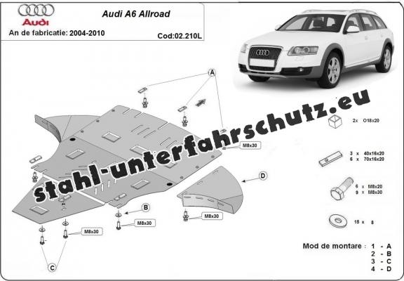 Unterfahrschutz für Motor der Marke Audi A6 Allroad 2 - für die Seiten
