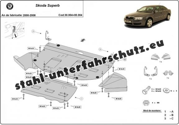Unterfahrschutz für Motor der Marke Skoda Superb - Aktionspaket