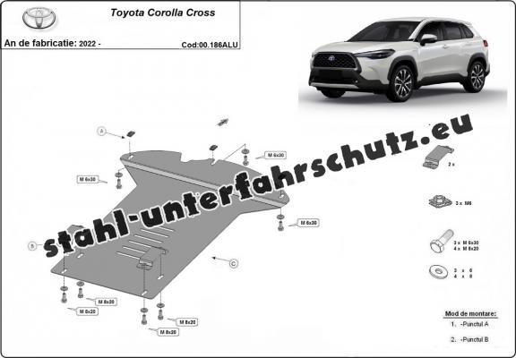 Aluminium-Katalysatorschutz / Kat-Schloss für Toyota Corolla Cross