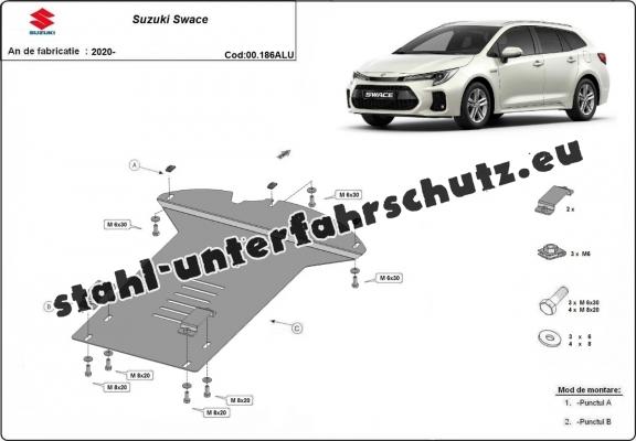 Aluminium-Katalysatorschutz / Kat-Schloss für Suzuki Swace