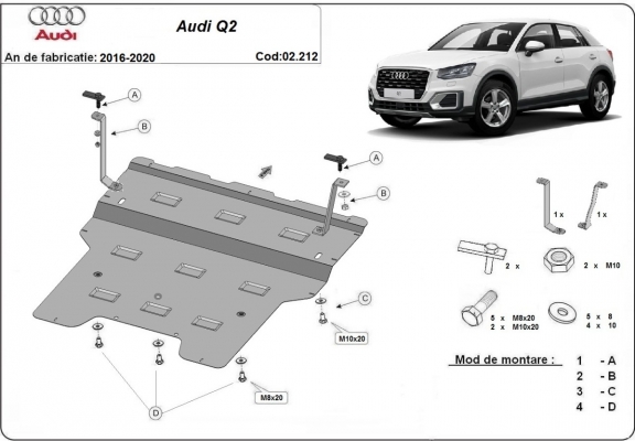 Unterfahrschutz für Motor der Marke Audi Q2
