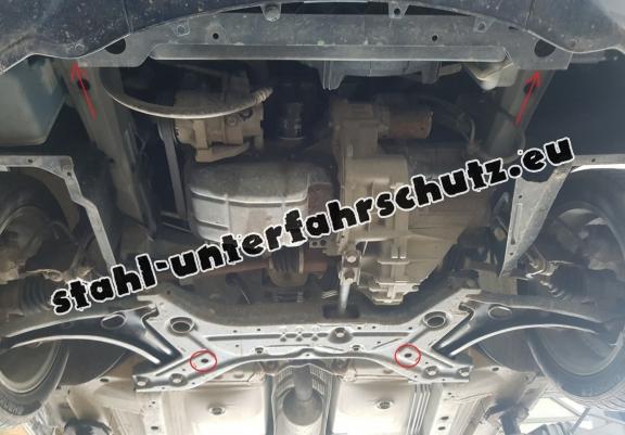 Unterfahrschutz für Motor und Getriebe aus Stahl für  Smart ForFour Benzin