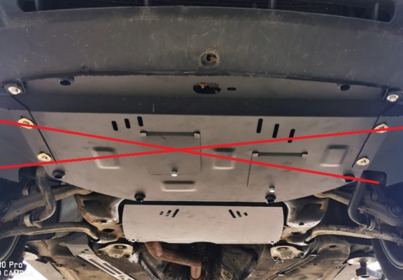 Unterfahrschutz aus Stahl für Automatikgetriebe der Marke Skoda Superb