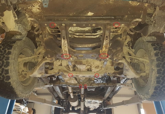 Stahl Getriebe Schutz und Partikelfilter für Toyota Hilux