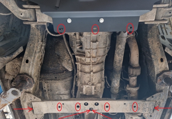 Unterfahrschutz für Getriebe  aus  Nissan Navara D40