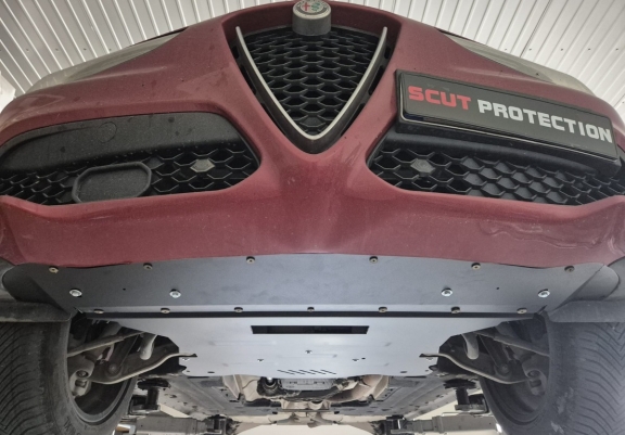 Aluminium Unterfahrschutz für Motor und Getriebe für den Alfa Romeo Stelvio