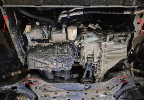 Unterfahrschutz für Motor und Getriebe aus Stahl für  Ford Transit Custom - FWD