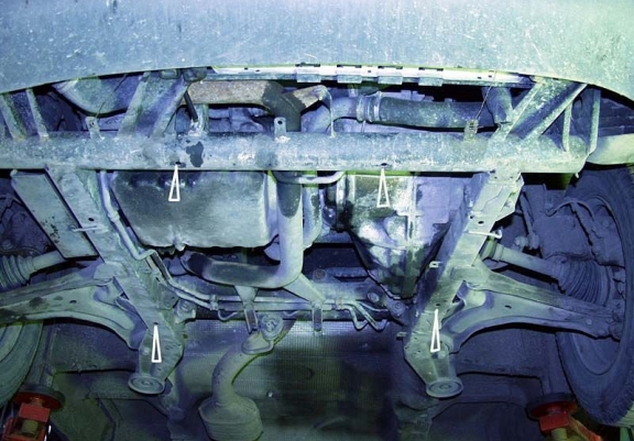 Unterfahrschutz für Motor und Getriebe aus Stahl für  Mercedes Vito