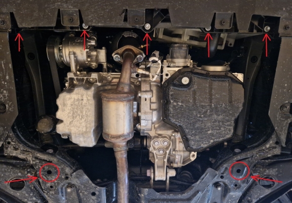 Unterfahrschutz für Motor der Marke Toyota Aygo X