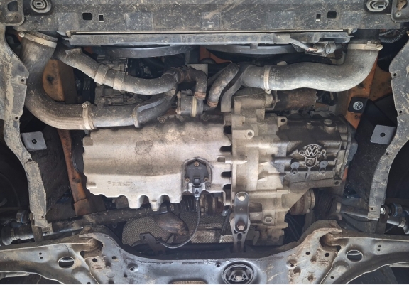 Aluminium Unterfahrschutz für Motor und Getriebe für den VW Caddy - Webasto