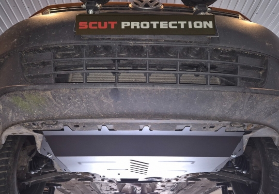 Aluminium Unterfahrschutz für Motor und Getriebe für den VW Caddy - Webasto