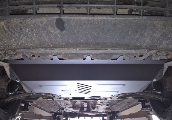 Aluminium Unterfahrschutz für Motor und Getriebe für den VW Caddy - Webasto